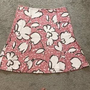 Halogen pink & white floral skirt size 12